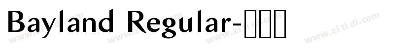 Bayland Regular字体转换